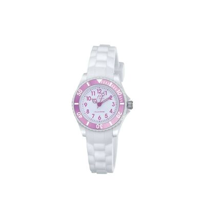 Child's watch in white silicone with white dial