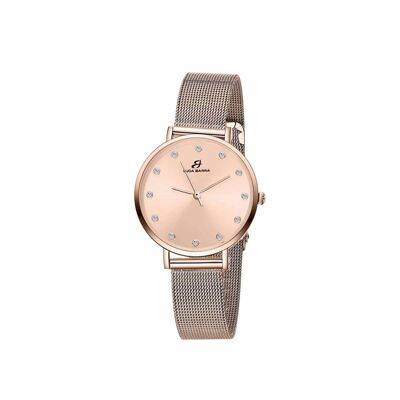 Reloj de acero ip rosa con caja de acero ip rosa