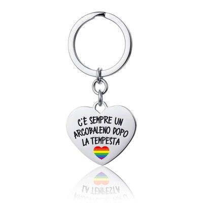 There's always a rainbow after the storm keychain