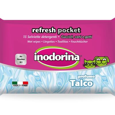 INODORINA TOALLITAS REFRESH TALCO POCKET 15 UNID.