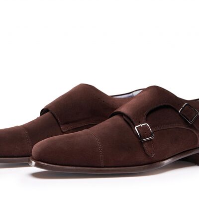 Comode Monk Strap in pelle scamosciata