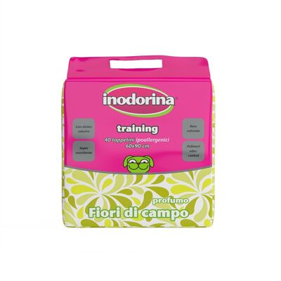 INODORINA EMPAPADOR HIGIENICO FLORES SILVESTRES 60X90 40 UN.