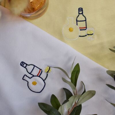 Embroidered T-shirt - Pastis in the sun