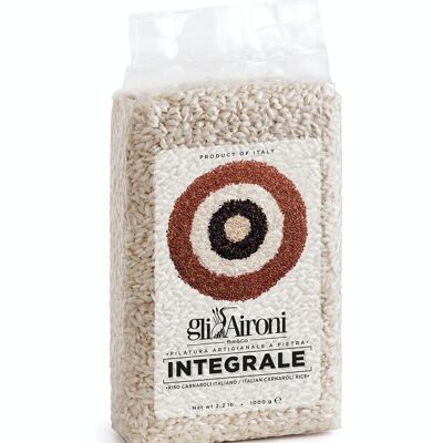 Arroz Carnaroli integral gliAironi en 1 kg envasado al vacío