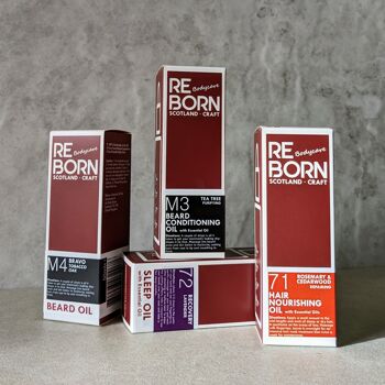 REBORN M4. Huile Revitalisante Barbe (Tabac & Chêne) (50ml) 2