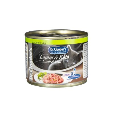 CAT WET SEL. ANITHAIRBALL PEARLS CORDERO Y TERNERA 200G