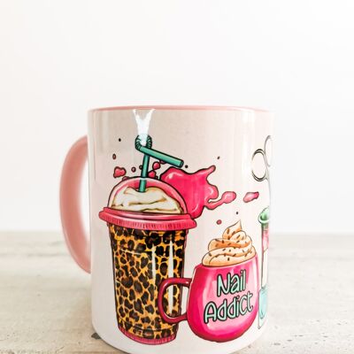 Nail addict mug