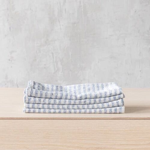 Linen Napkin Indigo Natural Brittany