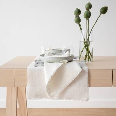 Linen Placemat Off White Rustic 