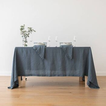 Serviette de table en lin Blue Stone Washed 3