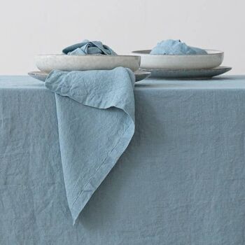 Serviette de table en lin Stone Blue Stone Washed 2
