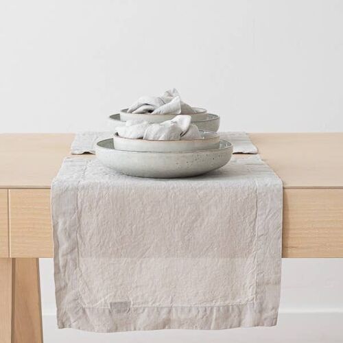 Linen Placemat Silver Stone Washed