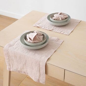 Set de table en lin Rosa Stone Washed 3