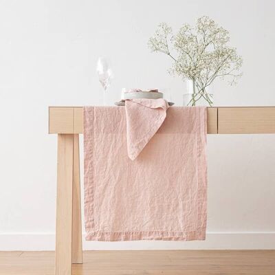 Linen Runner Rosa Stone Washed