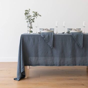 Nappe en Lin Bleu Stone Washed 1