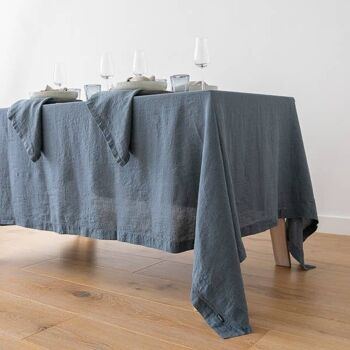 Nappe en Lin Bleu Stone Washed 3