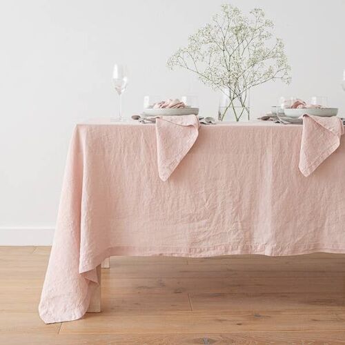Linen Tablecloth Rosa Stone Washed