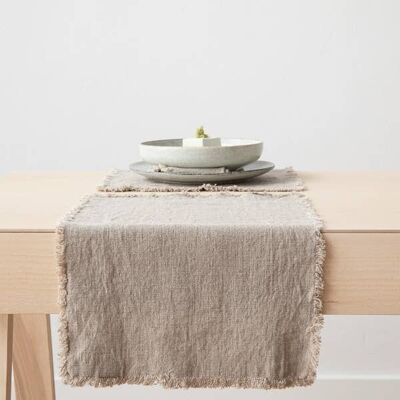 Linen Placemat Natural Terra Fringe