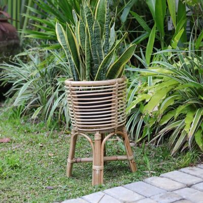 plant stand | Flower pot holder | Plant column AKARA made of rattan