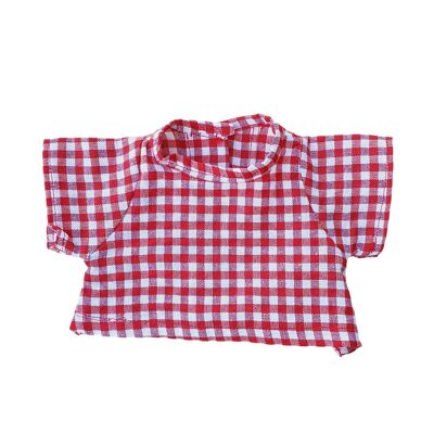 VICHY chemise manches courtes et culottes rouge