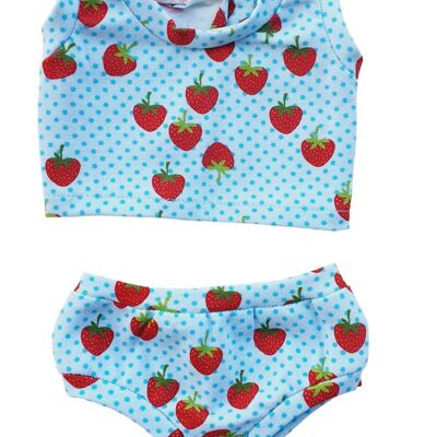 PLAGESALADE FRUITS ensemble 2 pieces fraises bleues