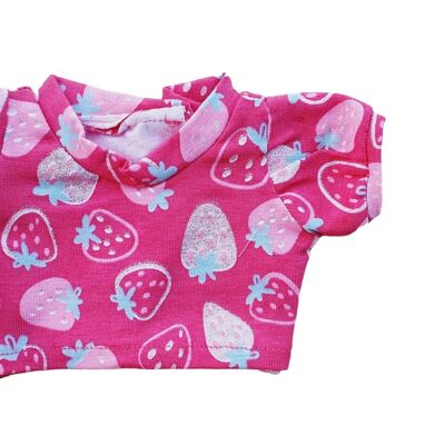 SALADE FRUITS tee-shirt manches ballon fraises glitter