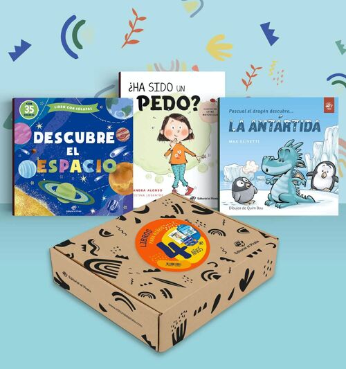Pack de 3 libros infantiles para niños de 4 años: cuentos en español, álbumes ilustrados, libros con solapas, de cartoné, para aprender a leer / letra mayúscula, de imprenta / juego buscar y encontrar