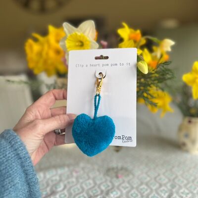 Turquoise Heart Clip