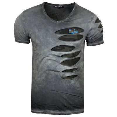 Subliminal Mode - Kurzarm-T-Shirt, gewaschene Baumwolle - BX053