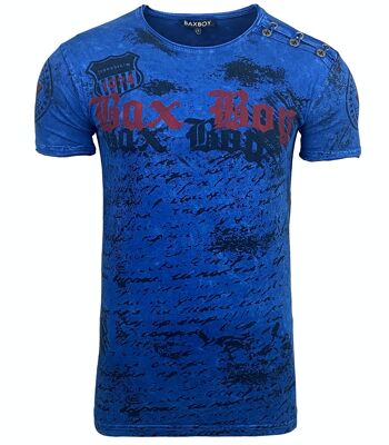 Subliminal Mode - T shirt Imprimé Manches Courtes, Délavé en Coton - BX102 5