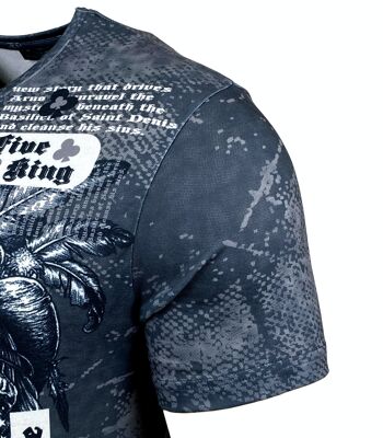 Subliminal Mode - T shirt Imprimé Tête de Mort Manches Courtes - BX105 8