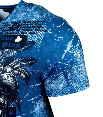 Subliminal Mode - T shirt Imprimé Tête de Mort Manches Courtes - BX105 11