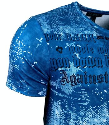 Subliminal Mode - T shirt Imprimé Tête de Mort Manches Courtes - BX105 12