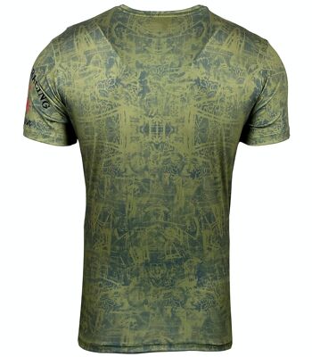 Subliminal Mode - T shirt Imprimé Tête de Mort Manches Courtes - BX114 5