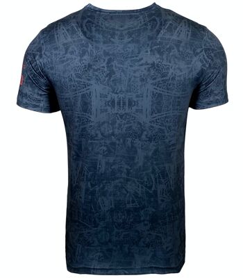 Subliminal Mode - T shirt Imprimé Tête de Mort Manches Courtes - BX114 8