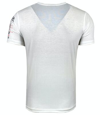 Subliminal Mode - T shirt Imprimé Manches Courtes, Délavé en Coton - BX117 2