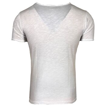 Subliminal Mode - T shirt Imprimé Manches Courtes, Délavé en Coton - BX300 4