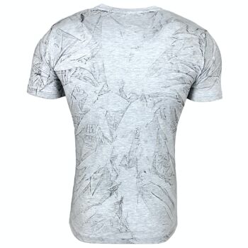 Subliminal Mode - T shirt Imprimé Manches Courtes, Délavé en Coton - BX10184 4