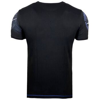 Subliminal Mode - T shirt Imprimé Manches Courtes, Délavé en Coton - BX145 6