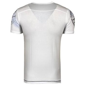 Subliminal Mode - T shirt Imprimé Manches Courtes, Délavé en Coton - BX145 9