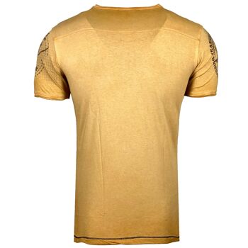 Subliminal Mode - T shirt Imprimé Manches Courtes, Délavé en Coton - BX145 12