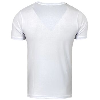 Subliminal Mode - T shirt Imprimé Tête de Mort Manches Courtes avec Strass - BX2309 9