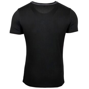 Subliminal Mode - T shirt Imprimé Tête de Mort Manches Courtes avec Strass - BX2314 3
