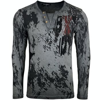 Subliminal Mode - T shirt Manches Longues, Délavé en Coton - BX702 12