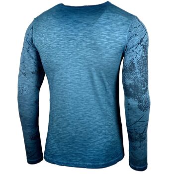 Subliminal Mode - T shirt Manches Longues, Délavé en Coton - BX706 3