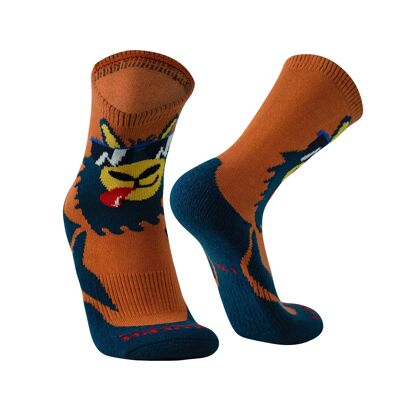 Alpaloca | 2 paires de chaussettes de randonnée ALPAKA MERINO, rembourrées, anti-ampoules, chaussettes de trekking pour la randonnée - chaussettes d'extérieur chaussettes de sport de trekking pour hommes, femmes - turquoise