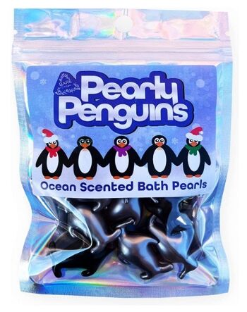 Pearly Penguins - 10 perles de bain en forme de pingouin parfumées à l'océan 1
