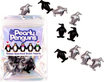 Pearly Penguins - 10 perles de bain en forme de pingouin parfumées à l'océan 2