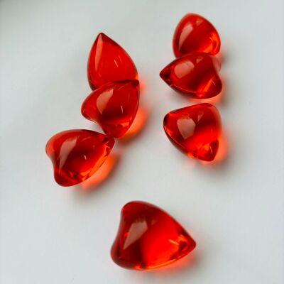 PERLE DA BAGNO - 200 perle da bagno a forma di cuore, profumate alla ciliegia.