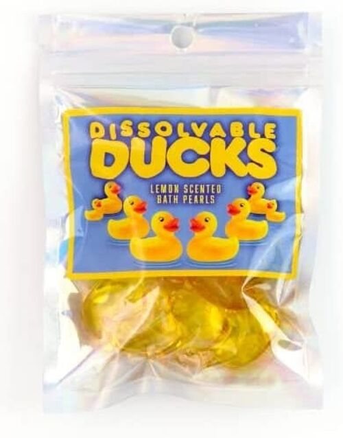 Dissolvable Ducks - 10 Lemon Scented, Duck Shaped Bath Pearls
